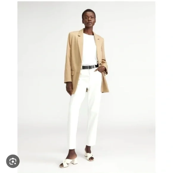 Everlane 90s Cheeky Jean Bone White - Button Fly, Cropped - Picture 1 of 4